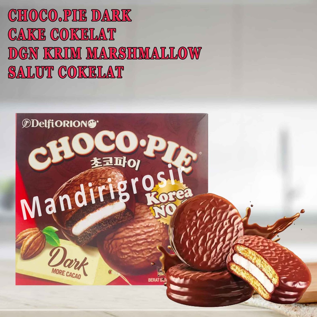 Cake Cokelat* Choco Pie Dark* Krim Marshallow* 360g