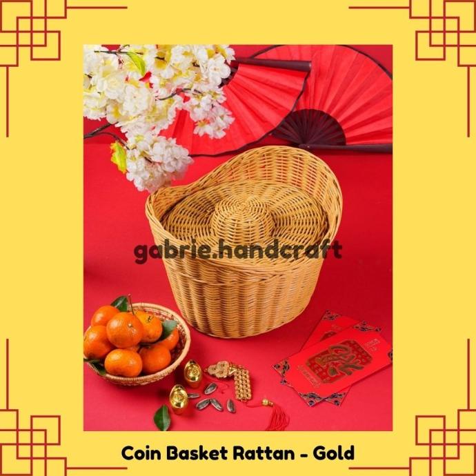 

ROTAN KERANJANG KOIN (GOLD) - TEMPAT HAMPERS IMLEK / CHINESE NEW YEAR