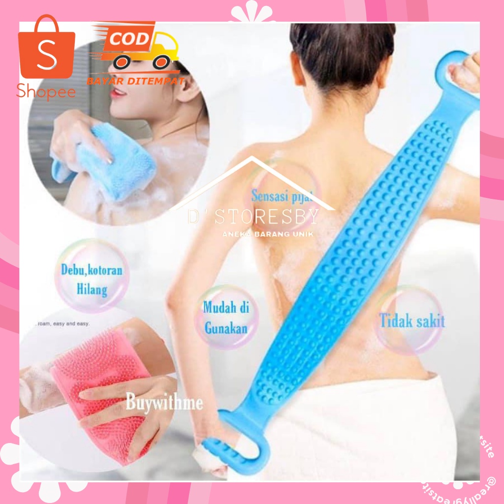 Scrubber Mandi Sikat Punggung Badan Silikon
