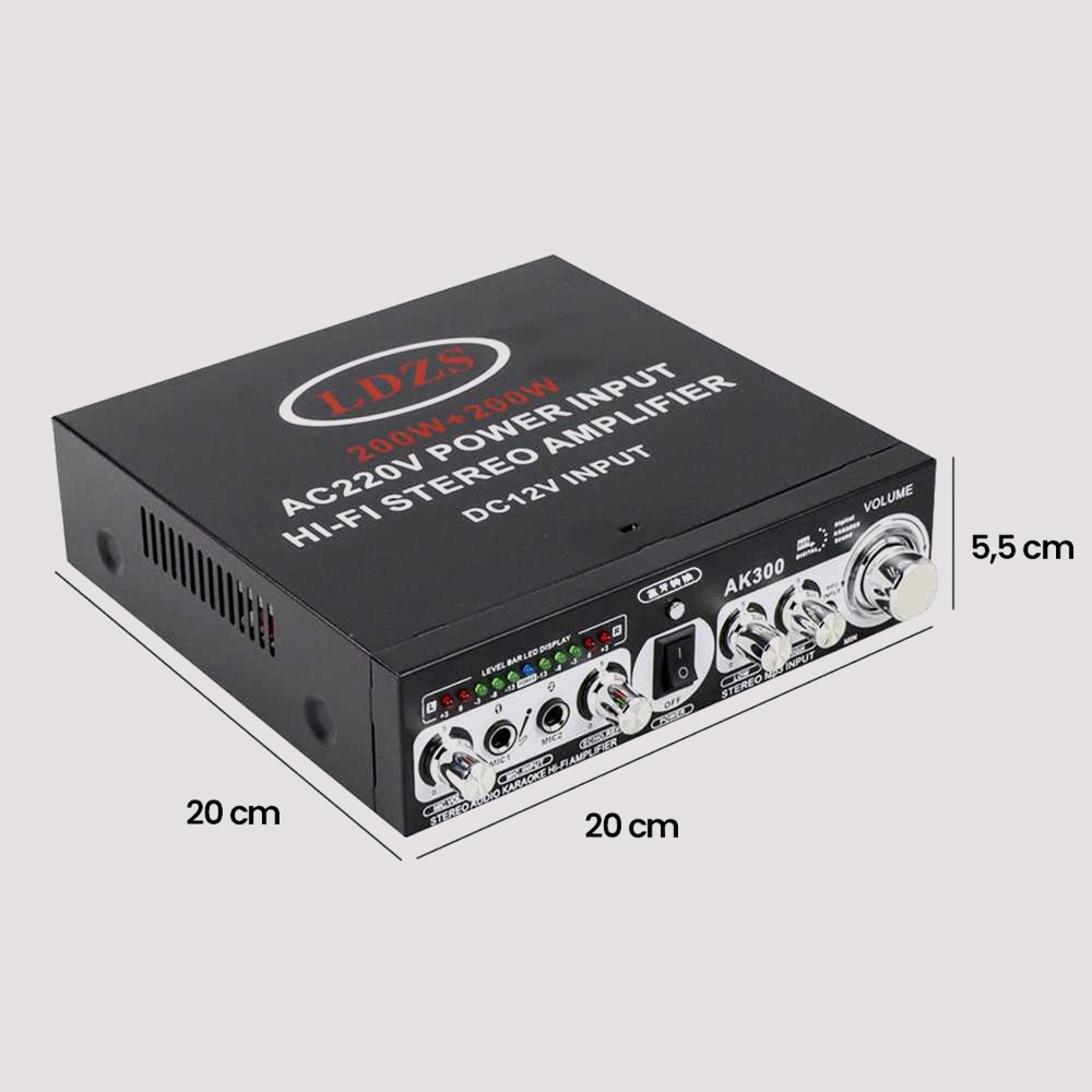 LDZS Audio Bluetooth Amplifier KTV Karaoke 400W - AK300 - Black