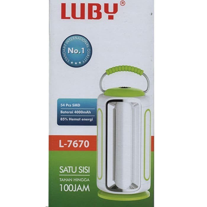 Lampu Emergency Luby L-7670 Lampu Darurat, Tahan 100 Jam