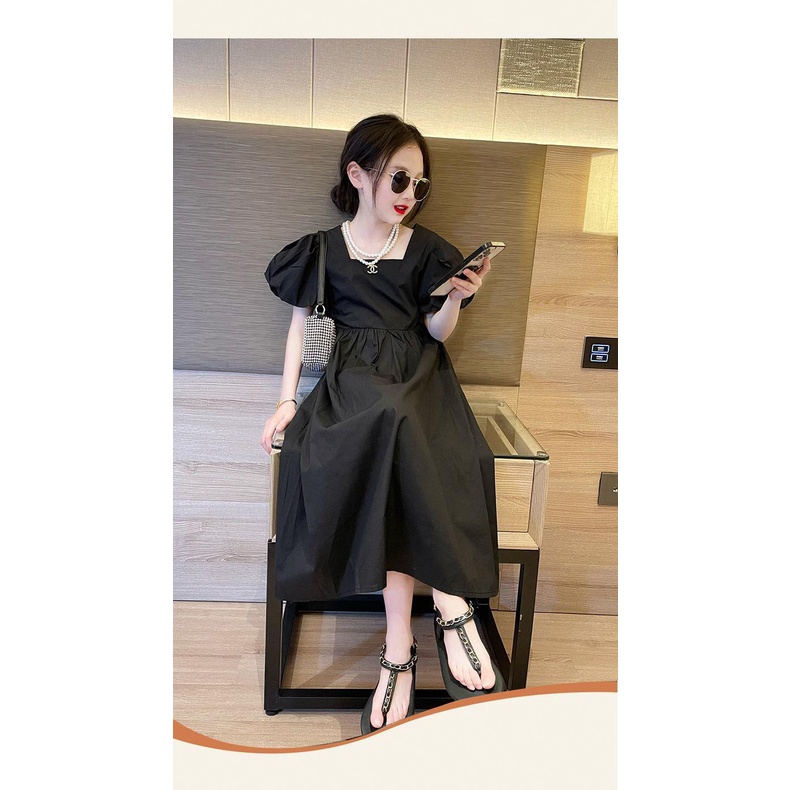 Dress Anak Perempuan Teen YUMIKO Baju Gaun Remaja Perempuan warna Hitam Import