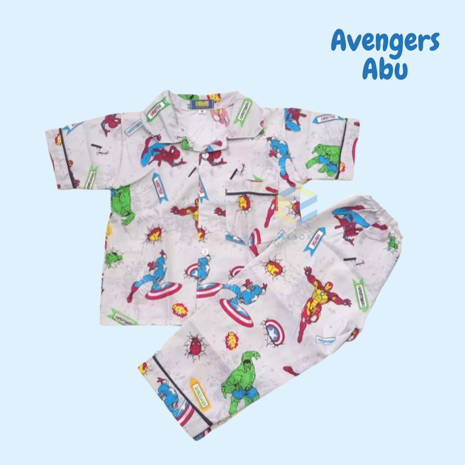 Bisa COD ELBOX Piyama Anak Pilih Motif 1 - 5 Tahun / Baju tidur Anak / Setelan Baju Anak