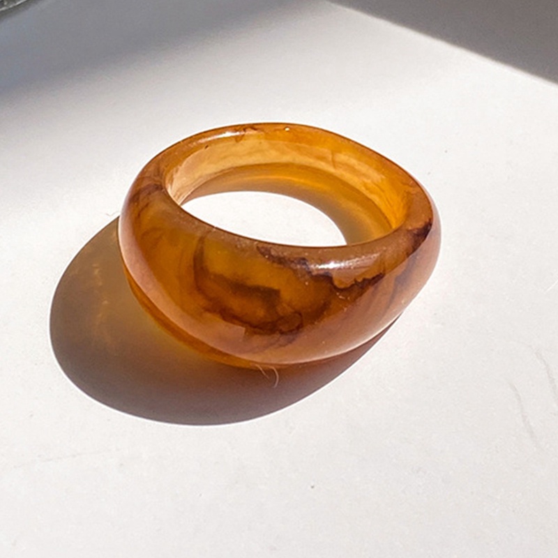 Warna-warni Manis Cincin Akrilik Untuk Wanita Fashion Transparan Geometris Resin Jari Cincin Perempuan Pesta Perhiasan Hadiah