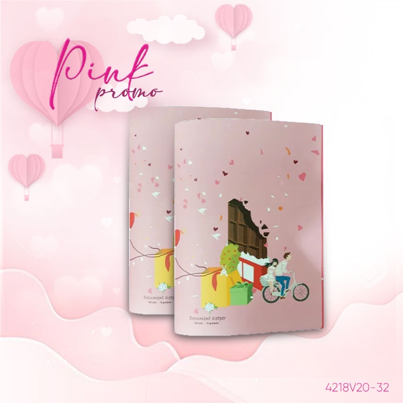 

Bambi Document Holder A4 Edisi Valentine pastel Red isi 6 Pockets Original