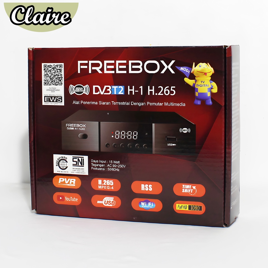 Set Top Box FreeBox H-1 Penerima Siaran Digital Receiver Full HD/ ST