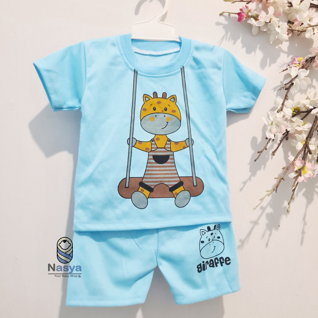 [J-004] Setelan Baju Pendek bayi laki-laki / Baju anak MURAH (0-6 bulan)