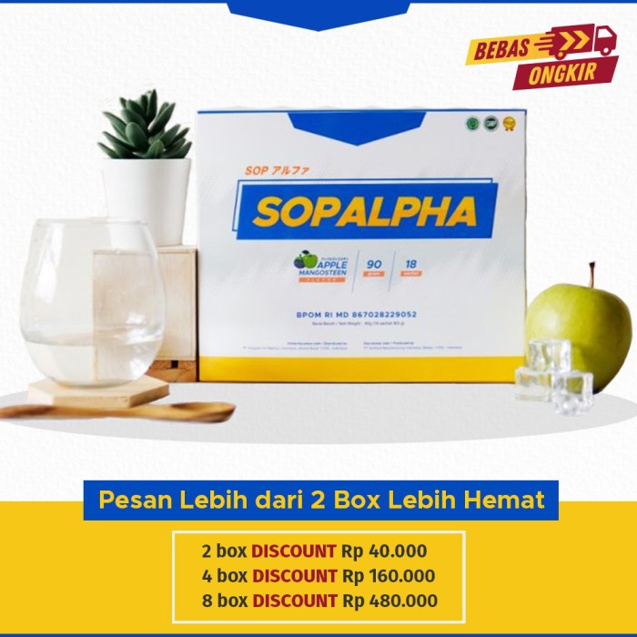 SOPAlpha BIOBOOST Official (18 sachet) Booster Kesehatan Vitamin
