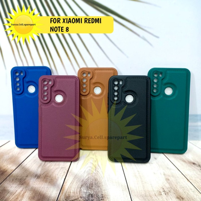 Case Square Leather Pro Redmi Note 8 Redmi Note 8 Pro