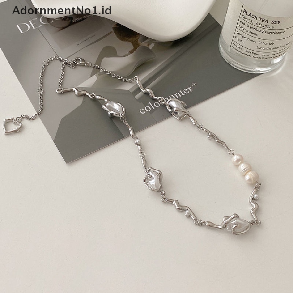 [AdornmentNo1] Fashion Baroque Pearl Kalung Choker Perhiasan Wanita Pernikahan Tidak Teratur Bunga Pearls Elegan Alami Mutiara Air Tawar [ID]