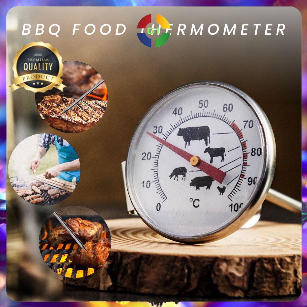 Termometer Makanan Daging BBQ Meat Temperature Silver