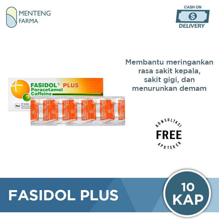 Fasidol Plus 10 Kaplet - Obat Demam Sakit Kepala dan Sakit Gigi
