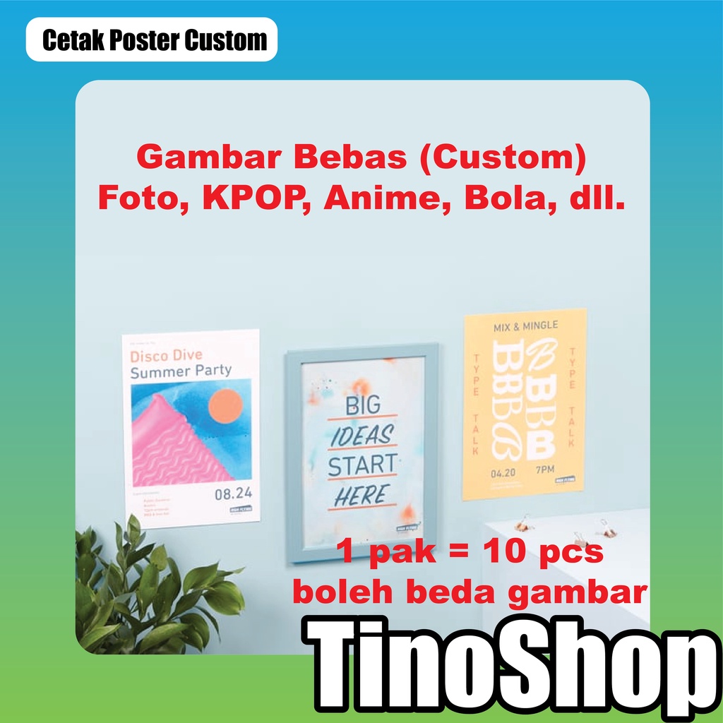 Cetak Poster Custom Bahan Art Carton 260 gsm