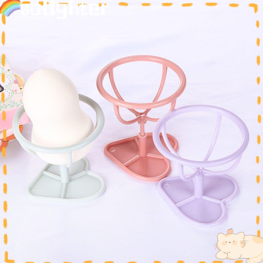 Solighter Tempat Spons Makeup Wanita Rak Facial Display Stand Support