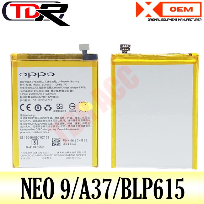 Batre Baterai Oppo A37 NEO 9 BLP615 Ori