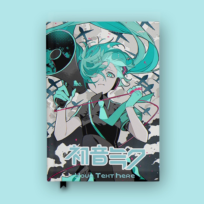

Notebook Buku Hatsune Miku 03 Anime Manga Hardcover Custom DIary Jurnal Agenda A5 A6