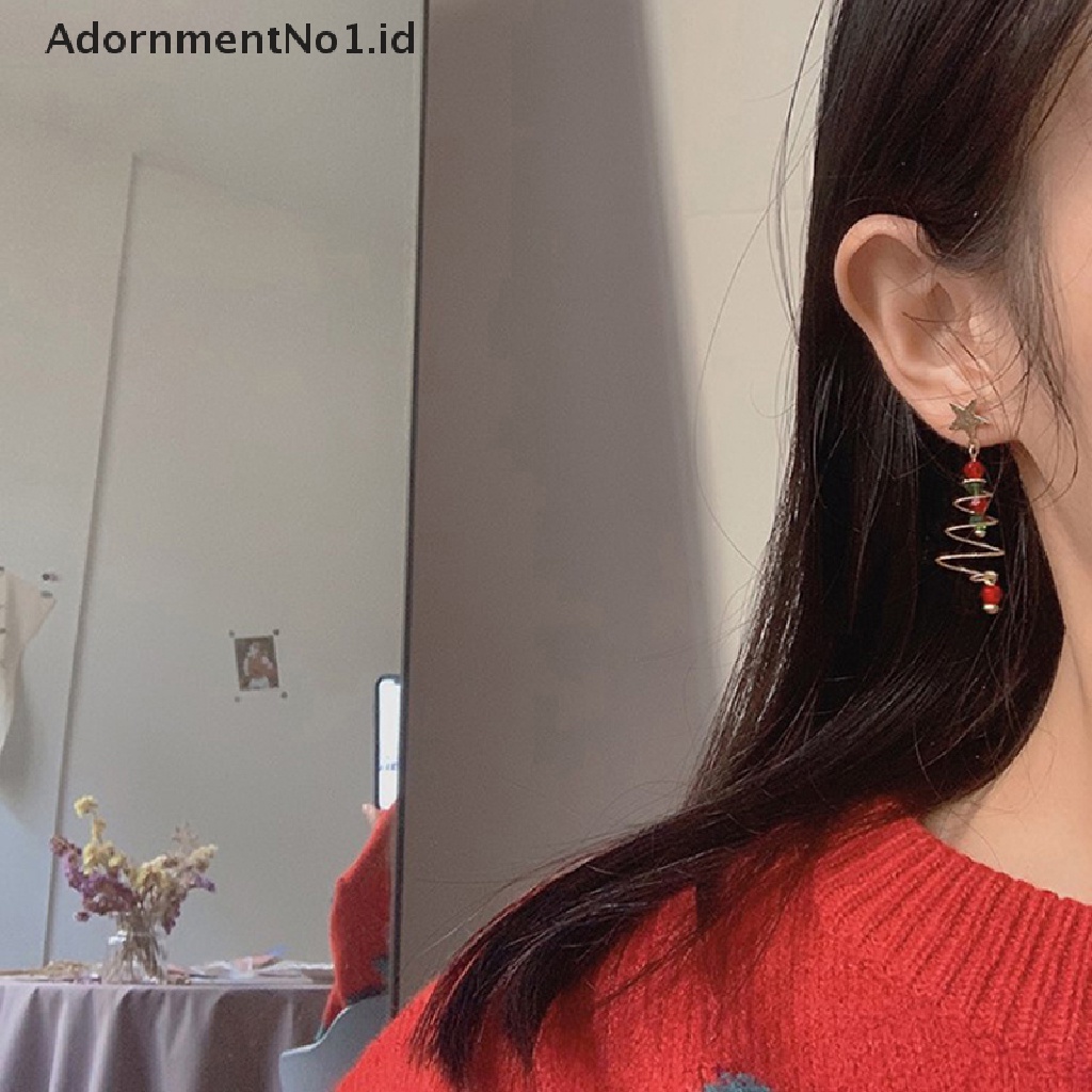 [AdornmentNo1] Statement Anting Pohon Natal Untuk Wanita Santa Claus Snowman Drop Earrings Perhiasan Gadis Hadiah Natal [ID]