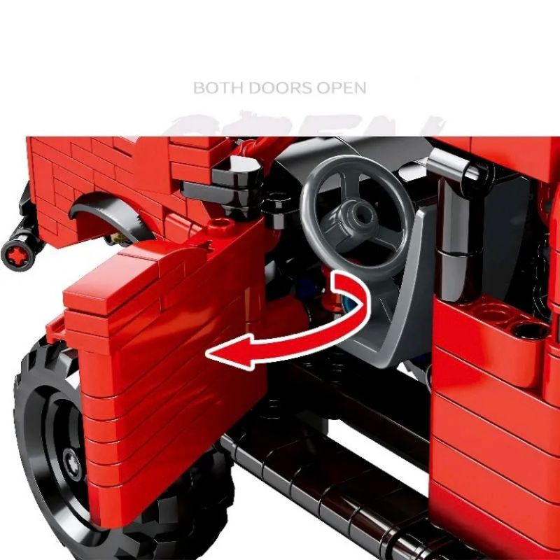 Mainan Anak Brick Sembo Technique Ford-150 Raptor Car Merah Pullback