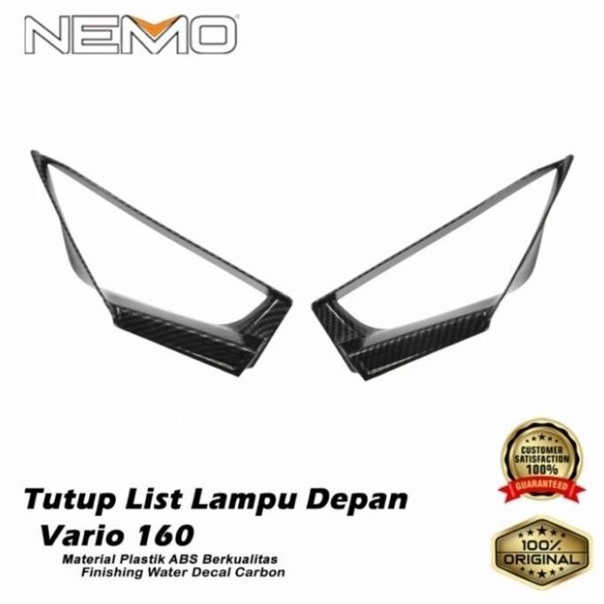 Cover List Lampu Depan Vario 160 Carbon Nemo