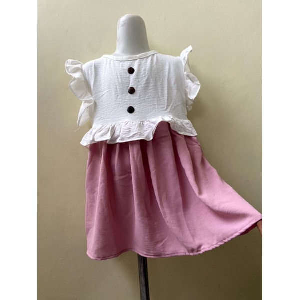 DRESS MALALA 1-4th krinkle airflow ramai viral bajau anak perempuan grosir murah