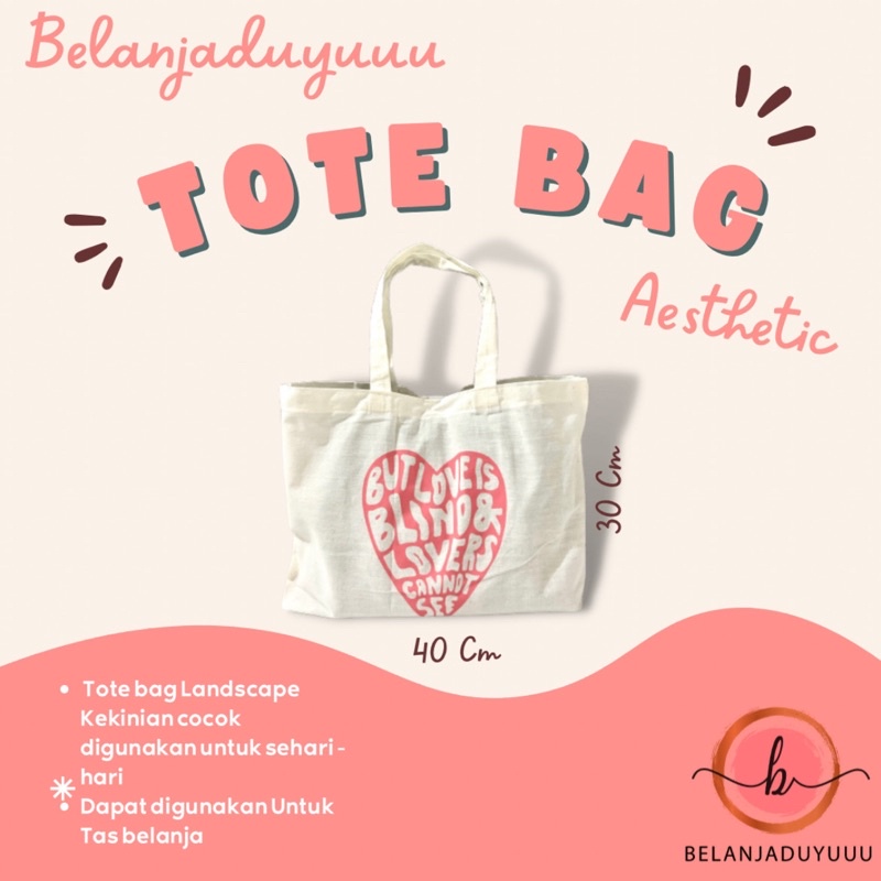 Tote Bag Quotes Aesthetic Kekinian Totebag Original Belanjaduyuuu Muat Laptop Bisa Cod