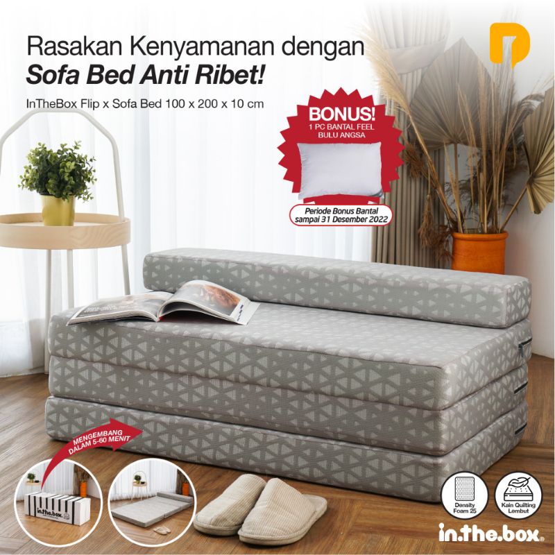 InTheBox Flip x Sofa Bed 100 x 200 x 10 cm