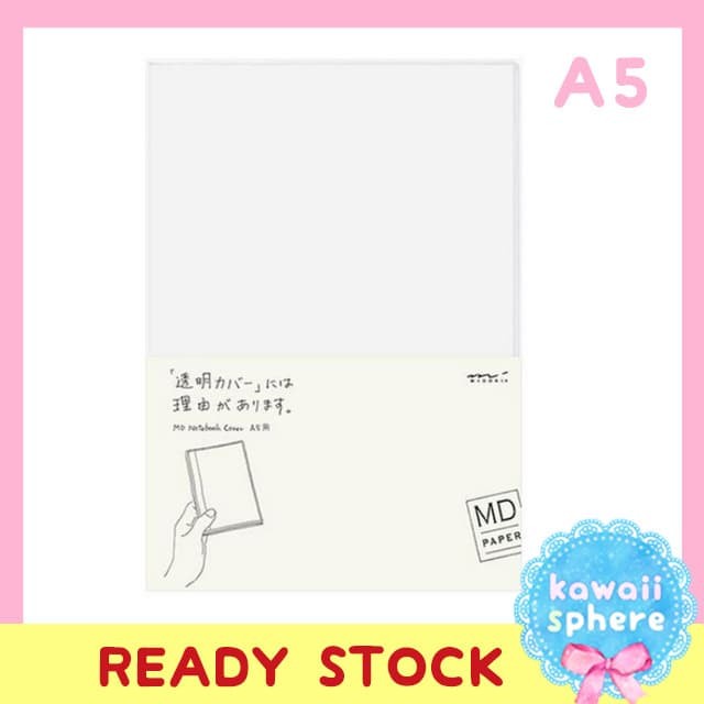 

Note Midori Md Notebook A5 Cover Transparent Ready Stock