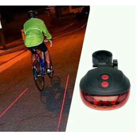 Lampu stop stoplamp MERAH Belakang sepeda gunung ontel led taillight batre AAA