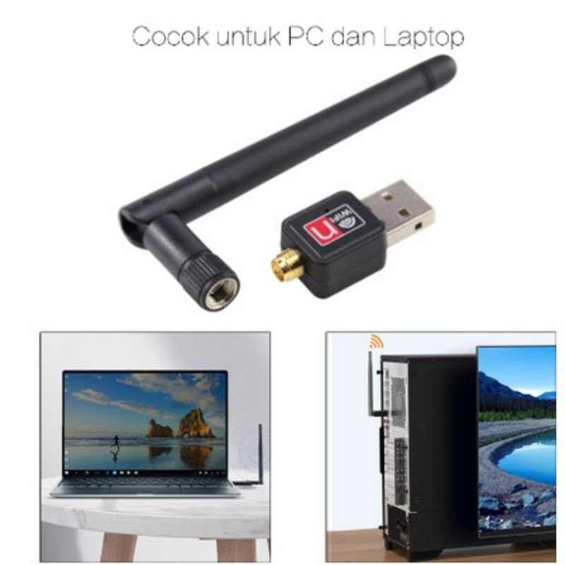 ADAPTER WIRELESS 802.IIN DONGLE WIFI USB 2.0 FAST SPEED