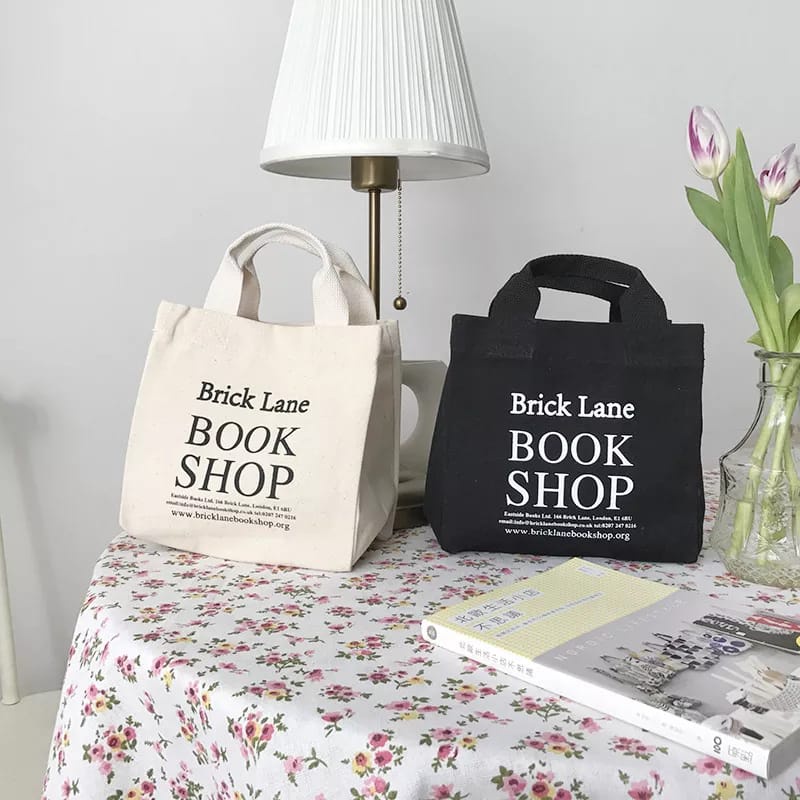 Rizkibag Brick Lane Totebag Tas jinjing Bahan kanvas