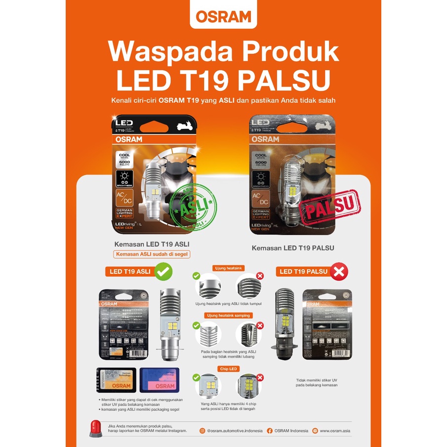 Lampu Depan LED Vario 125 Lama By Osram Original