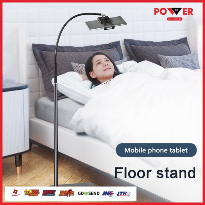 Tamo Floor Stand Dudukan Smartphone Ipad Holder Rotating-Gh027-Black
