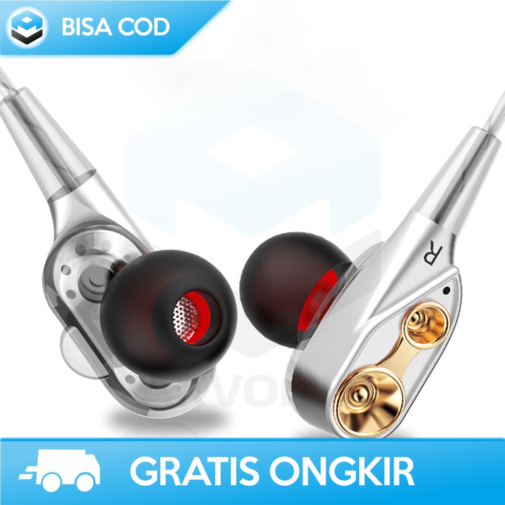 HEADSET HEAVY BASS CK8 GOOD SOUND DENGAN MIC EARPHONE DOUBLE SOUND