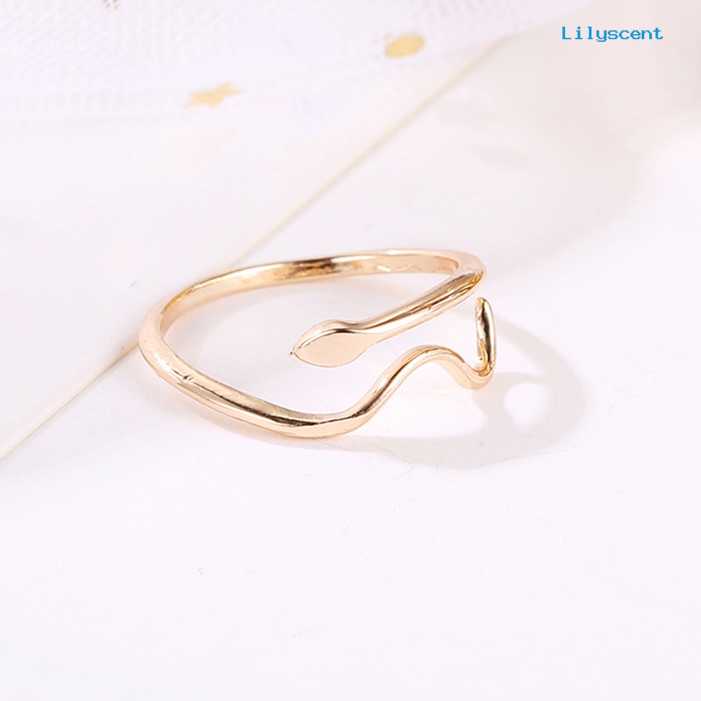 [LS] Fashion Adjustable Gelombang Air Riak Wanita Jari Cincin Pesta Jewewlry Dekorasi Hadiah