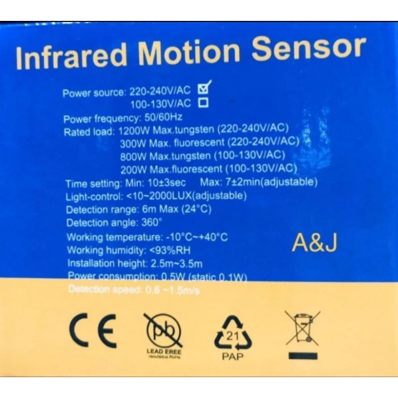 Sensor Gerak/Infrared Motion Sensor MS-120