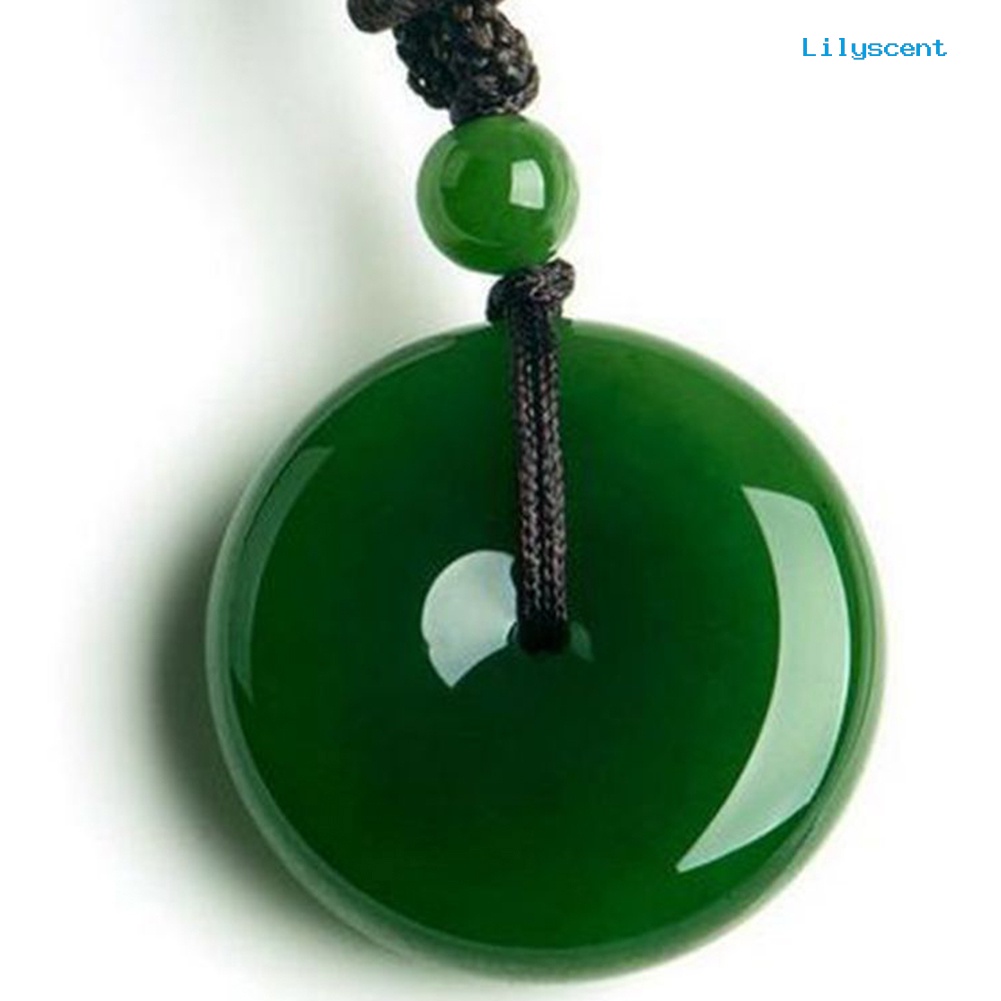 Ls Cina Faux Jade Yongshan Culture Safety Buckle Pendant Kalung Perhiasan Hadiah