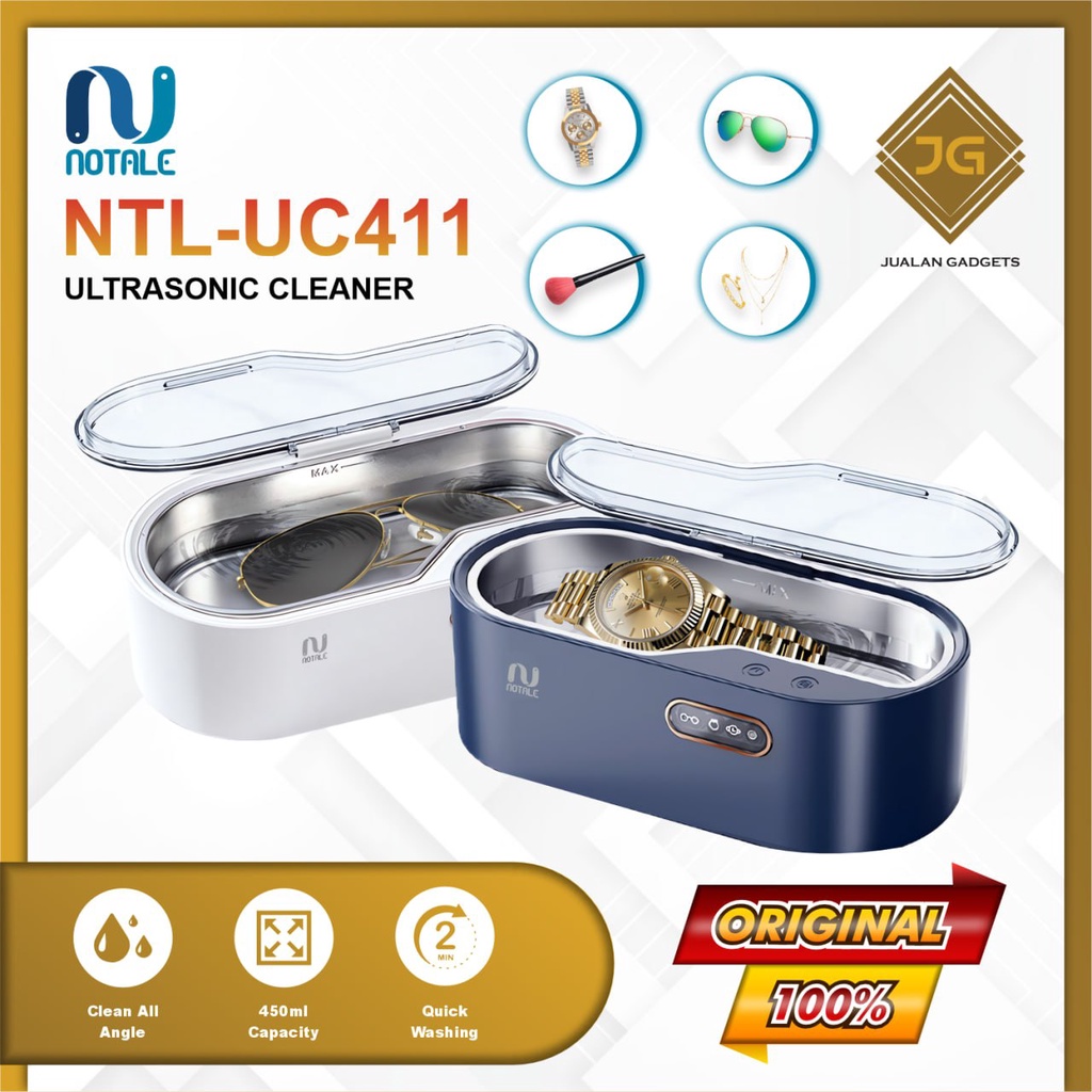 Notale Ultrasonic Cleaner Pembersih Perhiasan Jam Kacamata - Garansi