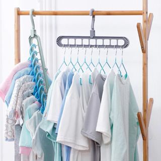 Gantungan Baju Magic Hanger Gantungan Baju 9 Lubang WARNA RANDOM