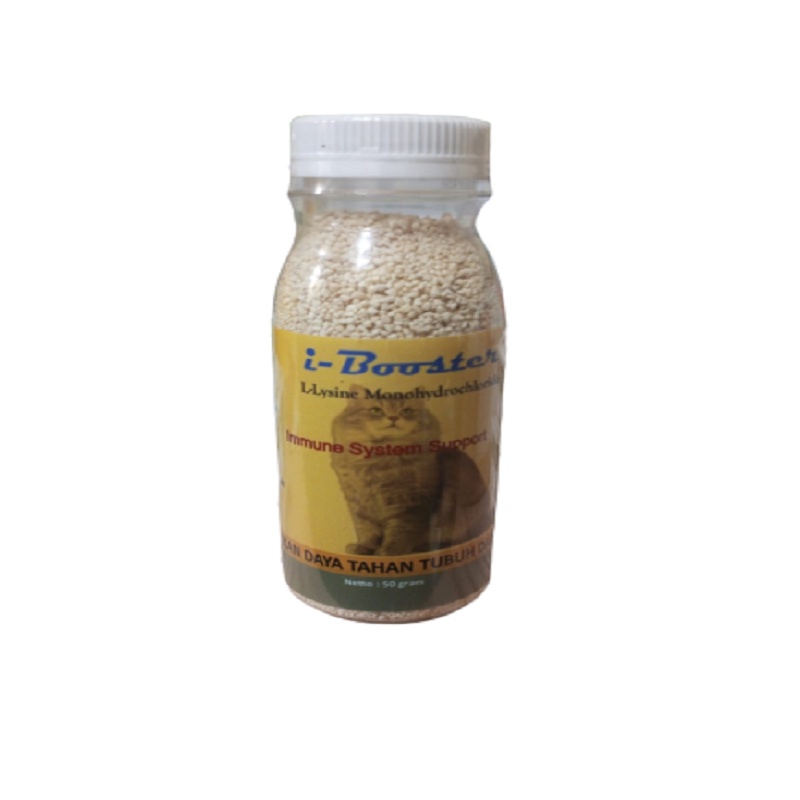 Vitamin Penggemuk Kucing Pelebat Bulu Kucing Obat Penumbuh Bulu Kucing Obat Bulu Kucing Rontok I-booster 60ml-LYSINE LISIN