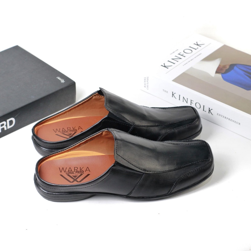 sepatu sandal kulit Sepatu Sendal tutup Bustong Pria Sandal Sendal Bustong Tutong Pria Sepatu Sandal pria Sepatu Slop bustong Pria Sandal slop bustong Kulit Asli original kekinian