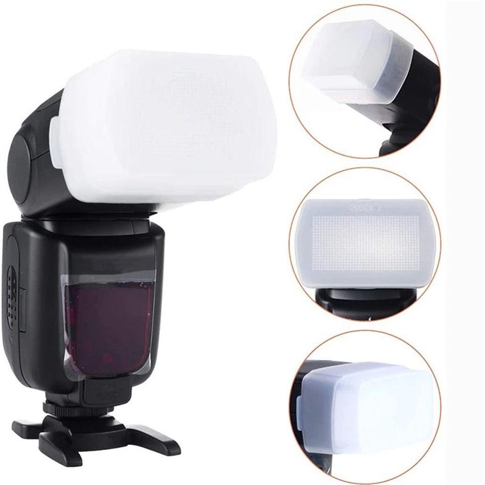 REBUY Flash Diffuser Untuk Viltrox JY-680CH Aksesoris Kamera Untuk Speedlite 580EX Untuk Speedlite 580EX II Untuk YONGNUO YN-560 Bounce Flash Diffuser