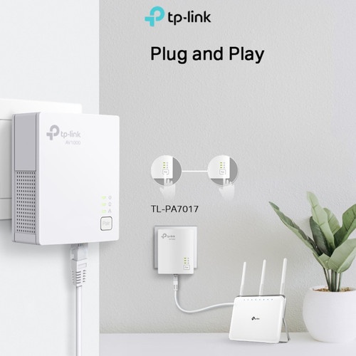 TP-LINK TL-PA7017 KIT AV1000 Gigabit Powerline Starter Kit PA7017 KIT