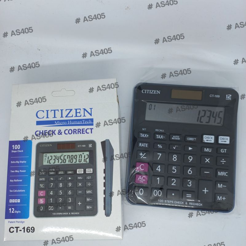 

Kalkulator / Calculator Check Dagang Meja Digital CITIZEN CT-169 (12 digit)