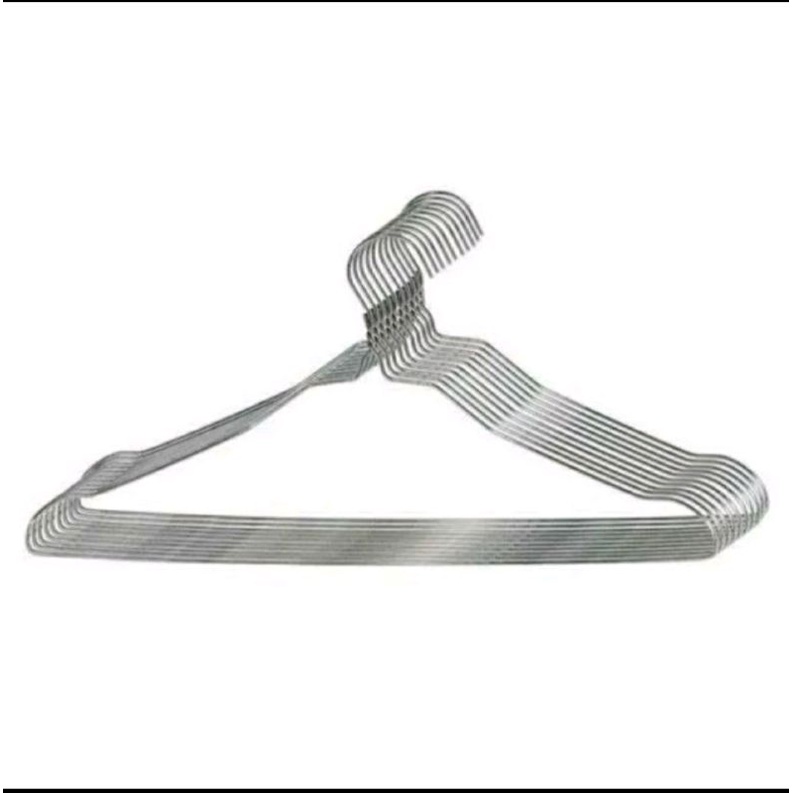 Set Hanger Kawat 10 Pcs Hanger Jemuran Kawat- Putih