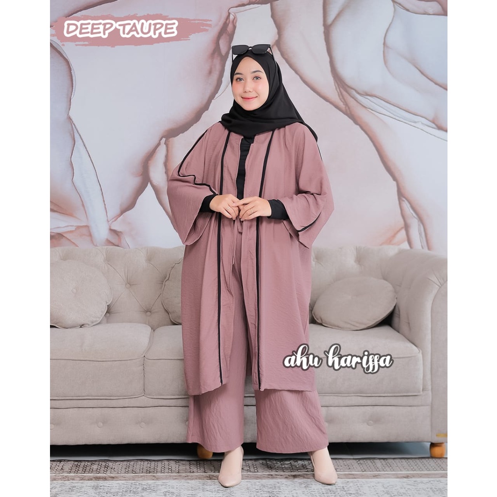 ONE SET KULOT VELISYA AKU KARISSA ATASAN CARDIGAN MIX CELANA LINEN CORDOVA SETELAN OUTER WANITA TERBARU KOREA STREET STYLE BEST MODEL HANGOUT