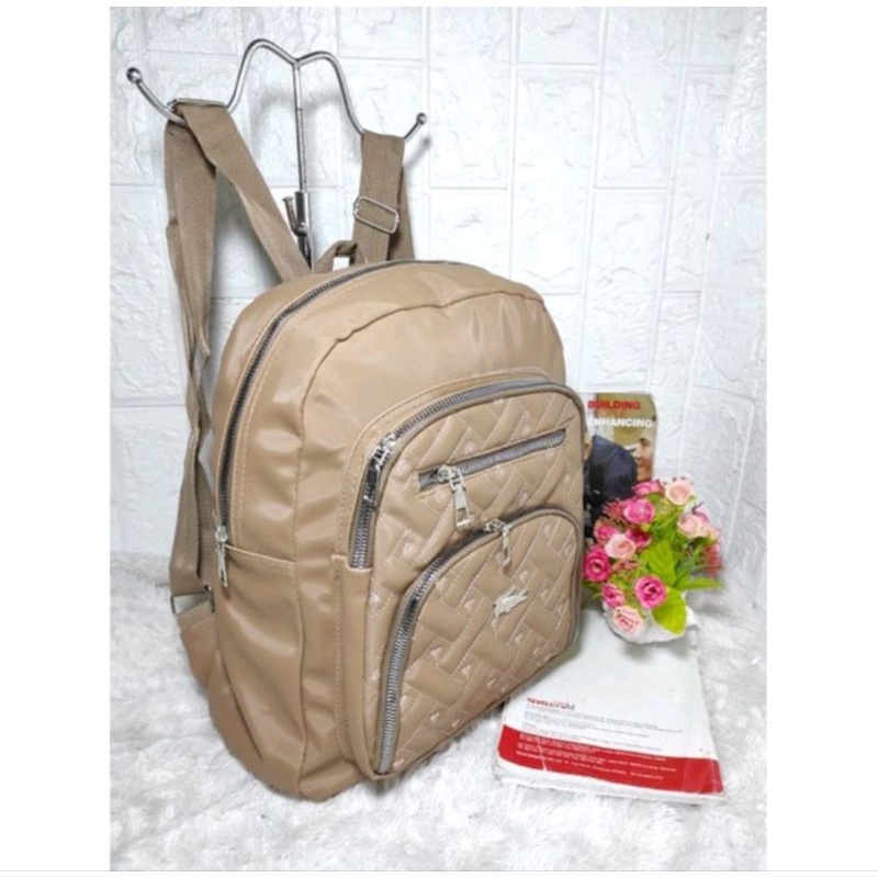 Ransel Wanita Korean Kantong Tumpuk Resleting Ats