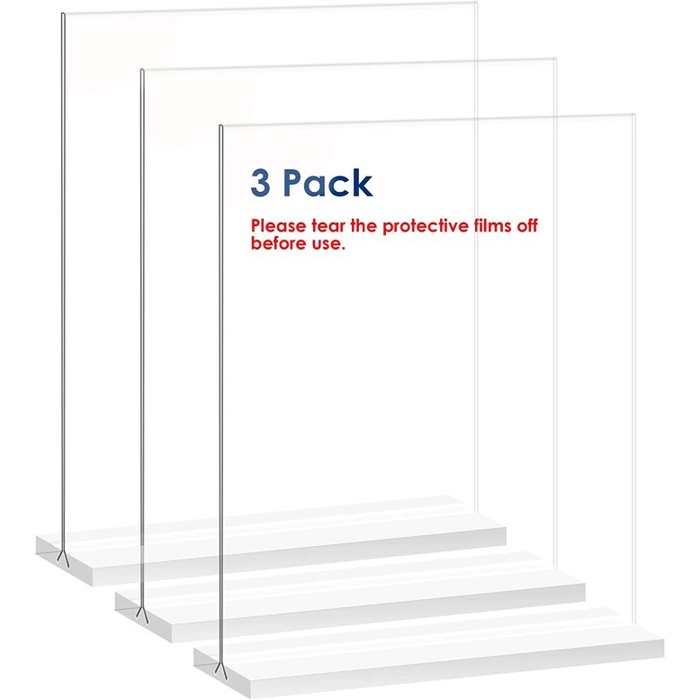 

Akrilik Custom Tempat Brosur Sign Holder Bening Ukuran A5 CM - VT2