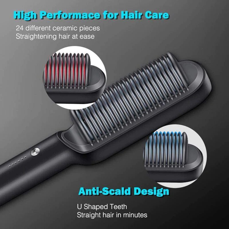 Hair strightener 2IN1/Catok sisir pelurus rambut pria wanita