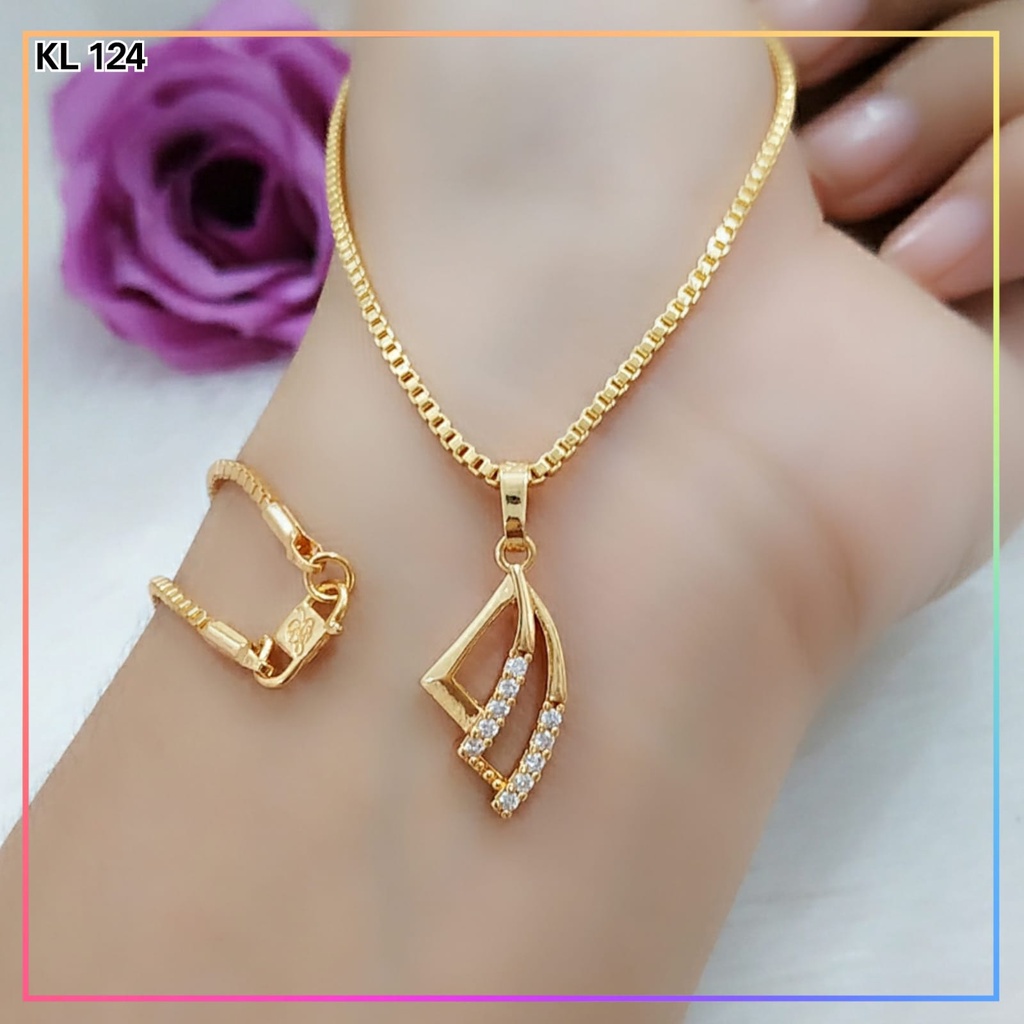 Kalung xuping kalung dewasa permata simple perhiasan lapis emas gold Kl 124