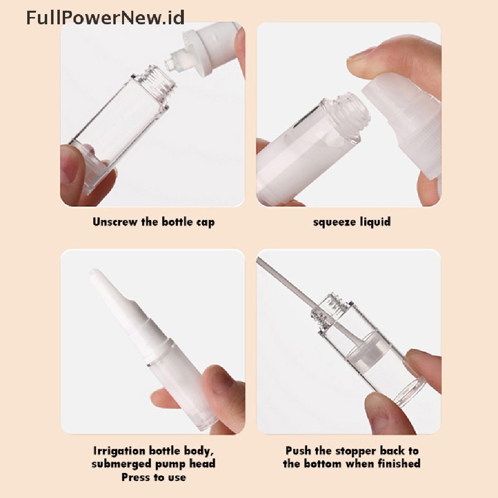 Power 5ML Botol Pompa Vakum Airless Kosong Travel Size Dispenser Wadah Isi Ulang ID